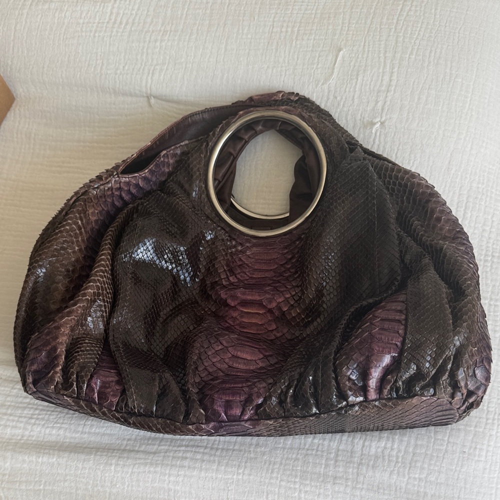 Elegant Purple Snakeskin Women's Bag Jane August